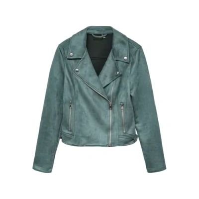 Abbildung von VERO MODA Damen VMJOSE Short Faux Suede Jacket NOOS Bikerjacke, Balsam Green, S