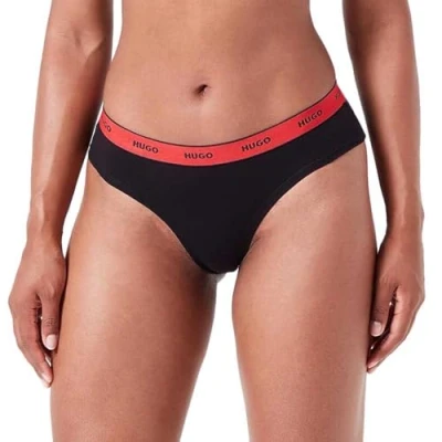 Abbildung von HUGO 3 PACK Slip, Damen, Größe: XL, Schwarz rot