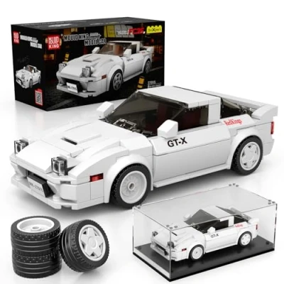Abbildung von Mould King 27015 Technik Sportwagen Bausteinsets mit Acryl Vitrine Modellautos zum Sammeln, Geschenke für Kinder ab 8+ Jahren/Erwachsene Sammler Enthusiasten, (369 Teile)
