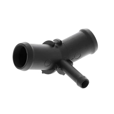 Abbildung von VAICO V10 6549 Flansch Polyamid 6.6, GFK (Glasfaserverstärkter Kunststoff) von Verbindungsstück nach Thermostat VOLKSWAGEN: Golf 7 Variant
