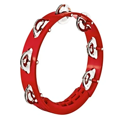 Abbildung von Meinl Percussion Headliner Tour Tambourine 1 reihiges Tamburin Durchmesser 8 Zoll ABS Kunststoff / Stahl, Rot Silber (HTT8R)