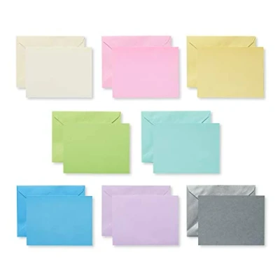 Abbildung von American Greetings Blankokarten mit Umschlägen, Pastellfarben, 100 Stück