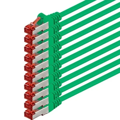 Abbildung von 1aTTack.de 10x 2m Cat 6 Netzwerk Kabel Patch Cat6 RJ45 SFTP Grün