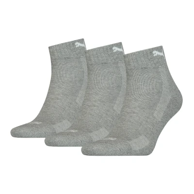 Abbildung von PUMA Kurzsocken &quot;PUMA UNISEX CUSHIONED QUARTER 3P&quot;, (3 Paar), Mit Logo Rippenbündchen
