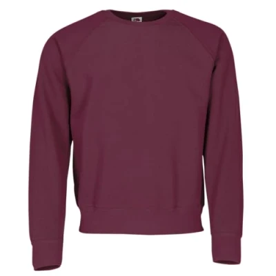 Abbildung von Fruit of the Loom Classic Raglan Sweat + GRATIS MyShirt Stoffbeutel, Farbe:Burgund Größe:M