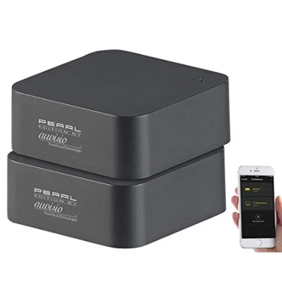 Abbildung von auvisio Handy Infrarot: 2er Set lernfähige IR Universal Fernbedienungen mit App, für (Infrarot Fernbedienung Handy, WLAN Fernbedienung, tragbarer DVD Player)