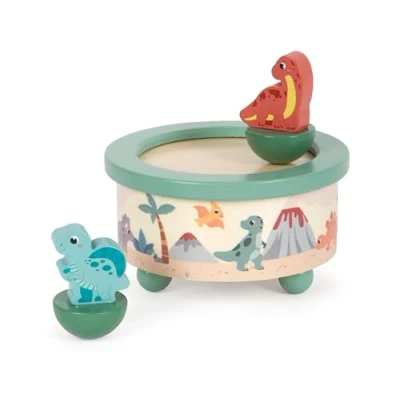 Abbildung von Small Foot Spieluhr „Dino“, Klassische Spieldose aus FSC 100% zertifiziertem Holz, für Kinder ab 3 Jahren, 12628