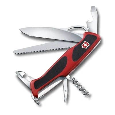 Abbildung von Victorinox Schweizer Taschenmesser Gross, Ranger 79 M, Swiss Army Knife, Multitool, 12 Funktionen, Einhand Feststellklinge, Schraubendreher