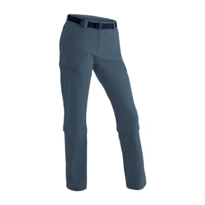 Abbildung von Maier Sports Arolla, Damen Wanderhose, Wasserabweisende Outdoorhose für Trekking und Hiking, Praktische Zipp off Funktion, PFC frei, mSTRETCH pro 4 &amp; Dryprotec, Blau, 19 (W29/L29)