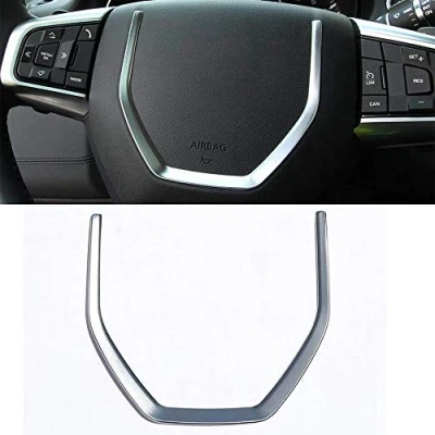 Abbildung von ABS Auto Lenkrad Dekoration Pailletten Trim 1 Stücke Für Discovery Sport 2015 2018 Autozubehör (Matt Silber)