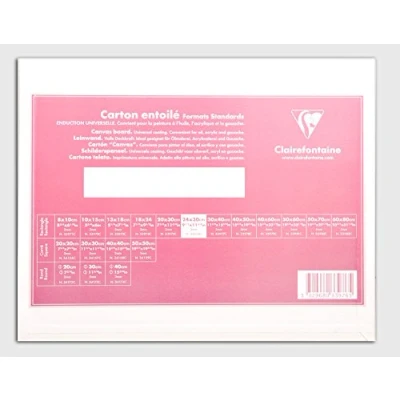 Abbildung von Clairefontaine 33976C Leinwand (3 mm, Hochformat, 24 x 30 cm, ideal für Nasstechniken, praktisch und einfach zu verwenden) weiß