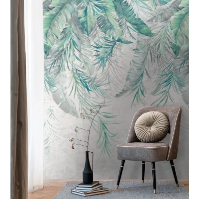 Abbildung von living walls Fototapete &quot;THE WALL III Dschungel Tapete Motivtapete Dschungeloptik&quot;, matt, Vliestapete botanisch für Schlafzimmer Küche Wohnzimmer Flur