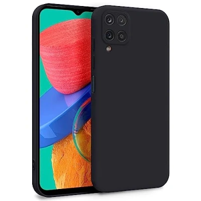 Abbildung von MyGadget Hülle für Samsung Galaxy M33 5G Zweilagige Handyhülle mit Kameraschutz Cover Innenfutter &amp; Silikon außen Schwarz