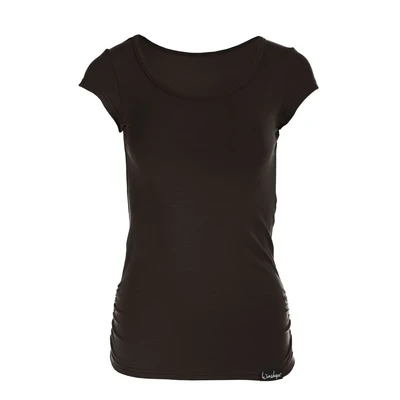 Abbildung von WINSHAPE Damen Fitness Freizeit Yoga Pilates Wtr4 Kurzarmshirt, Schwarz, XS EU