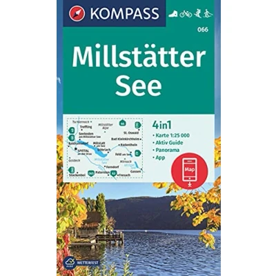 Abbildung von KOMPASS Wanderkarte 066 Millstätter See 1:25.000: 4in1 mit Aktiv Guide und Panorama inklusive Karte zur offline Verwendung in der App. Fahrradfahren. Skitouren. Langlaufen.