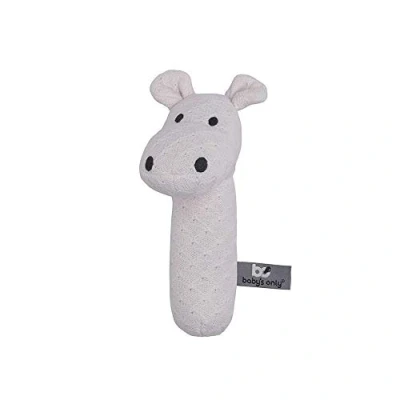 Abbildung von Baby&#039;s Only Kuscheltier Baby Rassel Nilpferd Spielzeug 0+ Monate Leise Geräusche Stimuliert Sinne Hören, Sehen &amp; Fühlen Geschenk Mit gestricktem Stofftier Klassisch Rosa