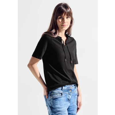 Abbildung von Cecil Flamm Tshirt basic, Damen, Größe: Medium, Schwarz