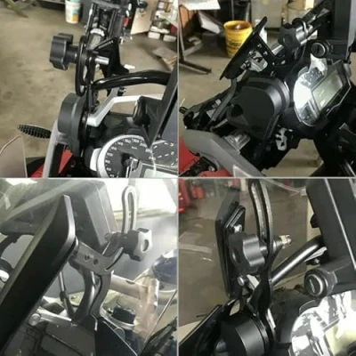 Abbildung von Motorrad Verstärkung Windschutzscheibe Windschutzscheibenhalterung Stabilisator Kit für B.M.W R1200GS R1200 GS LC 2013 2018 R 1200 ADV 2014 R1250GS R1250 1250 Adventure 2023