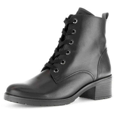 Abbildung von Gabor Tunis Schnürstiefelette, Blockabsatz, Schnürboots, Komfortschuh mit Anziehlasche, G Weite