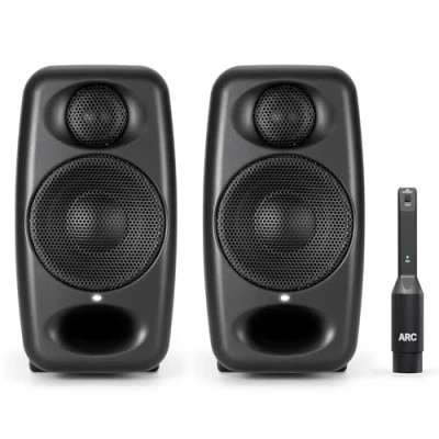 Abbildung von IK Multimedia iLoud Micro Monitor Pro Pair 2 Way bi amped, highly portable, digitally controlled compact reference studio monitors. X MONITOR. Incl. ARC calibration mic. Black.