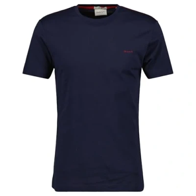Abbildung von GANT Contrast LOGO Tshirt basic, Herren, Größe: Medium, Rich blue