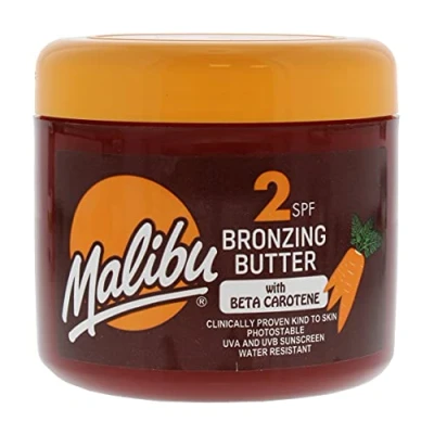 Abbildung von Malibu schnell bräunende, wasserfeste LSF 2 Bronzing Body Butter mit Beta Carotin, 300 ml, Lotion