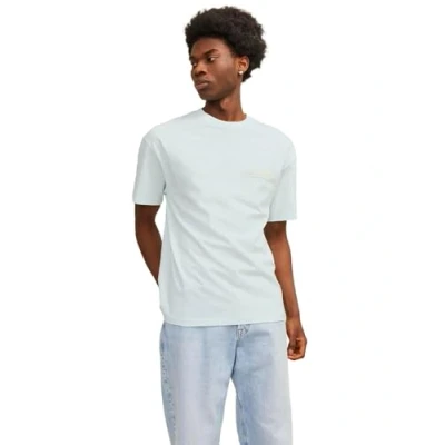 Abbildung von Jack &amp; Jones Rundhals Tshirt print, Herren, Größe: Large, Skylight