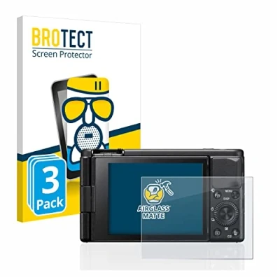 Abbildung von BROTECT Entspiegelungs Schutzglas für Sony ZV 1 (3 Stück) Schutz Folie Panzerfolie Glas Matt [Extrem Kratzfest 9H, Anti Reflex, Fingerprint]
