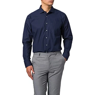 Abbildung von Seidensticker Business Regular Businesshemd, Herren, Größe: 38, Dark blue