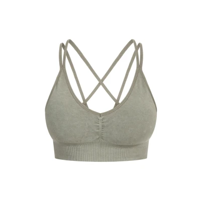 Abbildung von Smilodox Sportbh mit mittlerer Stützkraft, Damen, Größe: Large, Olive