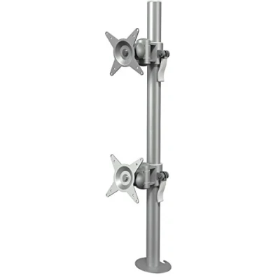 Abbildung von Dataflex 52.662 ViewMate Style Monitorarm (Tragkraft max. 15kg, bis 61 cm (24 Zoll) Bildschirmdiagonale, VESA: MIS D 75x75/100x100mm kompatibel, Säule Höhe 400mm) Silber