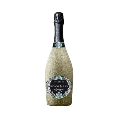 Abbildung von SCAVI &amp; RAY Prosecco Spumante DOC Glitzer Champagner Bling fruchtig, frischer und extra trockener Schaumwein Perfekt geeignet für Cocktails (1 x 0.75 l)