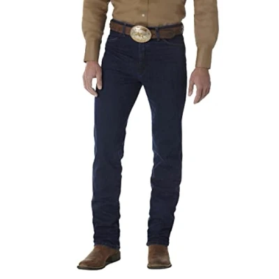 Abbildung von Wrangler Herren Slim Fit Cowboy Schnitt Jeans, Dark Stone, 38W / 32L