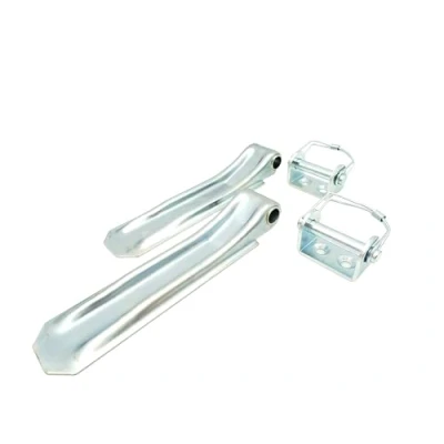 Abbildung von HGW 2 * Anhänger Scharnier mit Anschraub Bock &amp; Federbolzen/Bordwandscharnier Klappenscharnier Set für Pkw (240 mm)