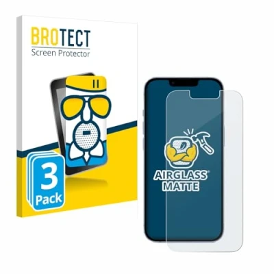 Abbildung von BROTECT Entspiegelungs Schutzglas für Apple iPhone 14 (3 Stück) Schutz Folie Panzerfolie Glas Matt [Extrem Kratzfest 9H, Anti Reflex]