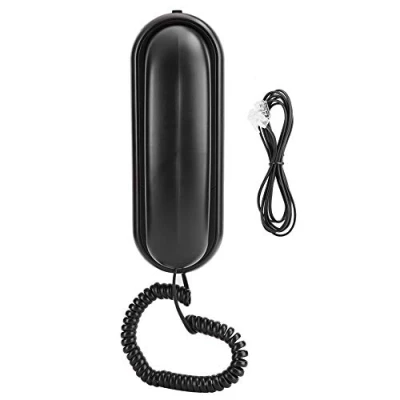 Abbildung von Festnetztelefon, TCF1000 Festnetztelefon Tischmontierbares Schnurgebundenes Dual Purpose Telefon Hoteltelefon Festnetz Schwarz für das Home Office des Hotels