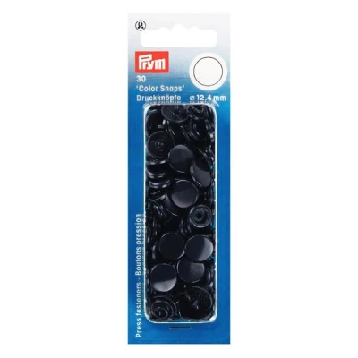 Abbildung von Prym 393102 Nähfrei Druckknopf Color Snaps rund 12,4 mm Marine, Kunststoff, 12.4