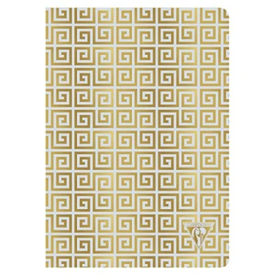 Abbildung von Clairefontaine 193136C Notizbuch Neo Deco Frühlings Sommer Kollektion, mit Fadenbindung, 14,8 x 21cm, 48 Blatt, liniert, 90g, elfenbeinfarbiges Papier, 1 Stück, Eisblau Antik