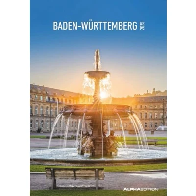 Abbildung von Alpha Edition Baden Württemberg 2025 Bildkalender, 23,7x34cm, Wandkalender mit Platz für Notizen und vielen Infos, Bilder aus dem Bundesland, deutsches Kalendarium Ferientermine DE/AT/CH