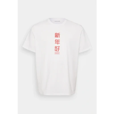 Abbildung von Jack &amp; Jones Jorsnake TEE CREW NECK Tshirt print, Herren, Größe: 3XL, Bright white