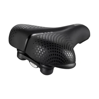 Abbildung von Selle San Marco City Sofa Fahrradsattel für Citybike, Fahrradsitz, Stadtrad, Cityradsattel, weich, bequem, Radfahren, Touren Größe L1, Schwarz