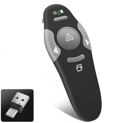 Abbildung von KUIYN Wireless Presenter,Pointer für präsentationen,powerpoint Fernbedienung,präsentations Fernbedienung, Pointer, präsenter, 2.4 GHz USB(K100)