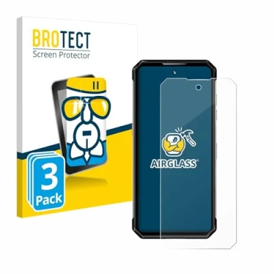 Abbildung von BROTECT Schutzglas für Oukitel WP21 (3 Stück) Schutzfolie Panzer Folie Glas [Extrem Kratzfest 9H, Anti Fingerprint, Ultra Transparent]