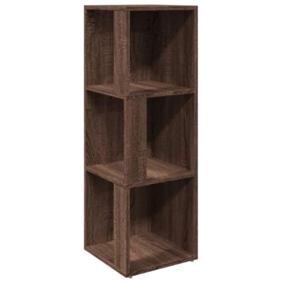 Abbildung von vidaXL Eckregal, Bücherregal mit viel Stauraum, Standregal für Schlafzimmer Wohnzimmer Büro, Büroregal Aktenregal Regal, Braun Eichen Optik Holzwerkstoff
