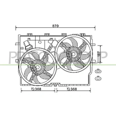 Abbildung von PRASCO FT930F004 Lüfter 368 FIAT: Ducato III Kastenwagen, Bus, Pritsche / Fahrgestell