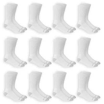 Abbildung von Fruit of the Loom Herren Dual Defense Crew (12er Pack) Legere Socken, Weiss/opulenter Garten, 37.5 46 EU