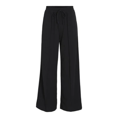 Abbildung von VILA MIT Weitem BEIN Waist Stoffhose, Damen, Größe: Medium, Black beauty