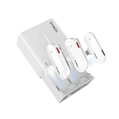 Abbildung von SYNCO Lavalier Mikrofon Kabellos Type C &amp; Lightning, P2TL All (Type C, White)