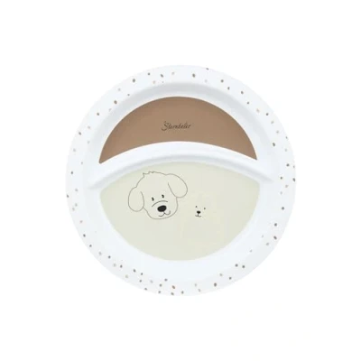 Abbildung von Sterntaler Teller Bauernhof Baby aus hochwertigen Materialien Geschirr mit rutschfestem Sockel Kinder Teller, beige
