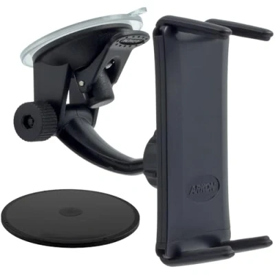 Abbildung von Arkon SM614 Auto Halterung für Handy/Smartphone, Tablet/UMPC, Auto, Passive Halterung, Schwarz, iPhone 6S Plus, Galaxy 7.0 8.0 Tablet, Saugnapf
